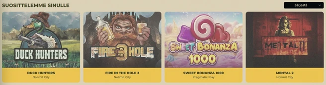 Amppari Casino pelivalikoima