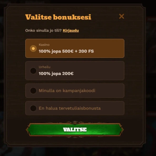 Fat Pirate Casino Tervetulobonus
