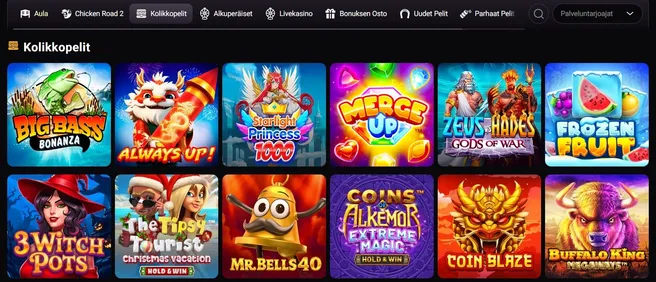 Gunsbet pelivalikoima