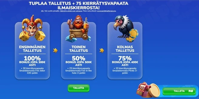 Huippu casino tervetulobonus