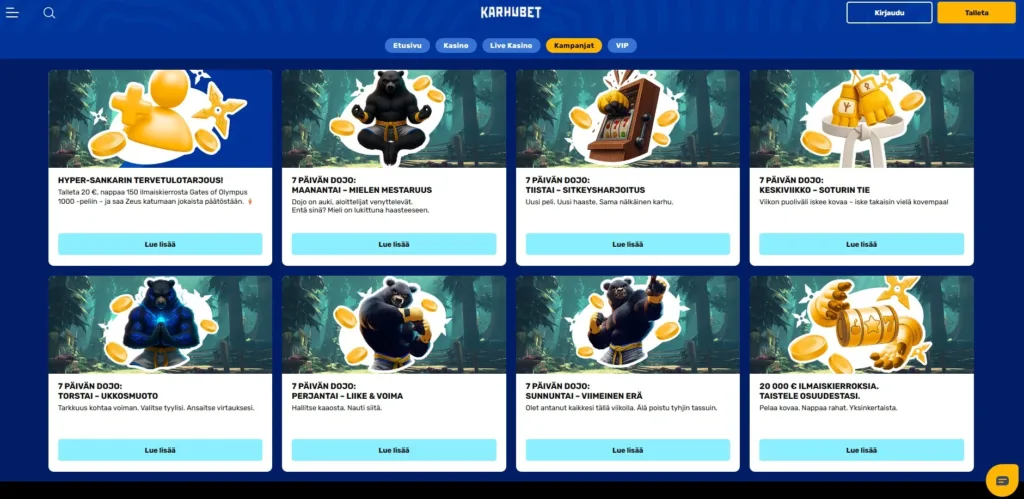 KarhuBet casino Kampanjat