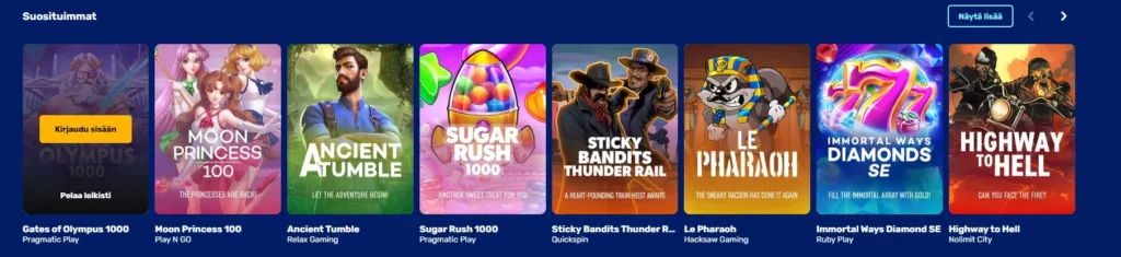 KarhuBet casino Pelivalikoima