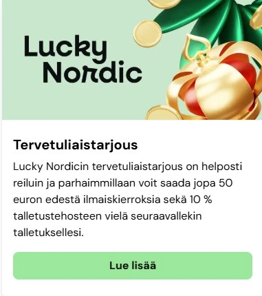 Lucky nordic casino ilmaiskierrokset