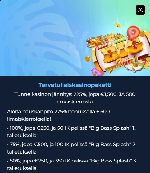 Moana tervetuliaisbonus