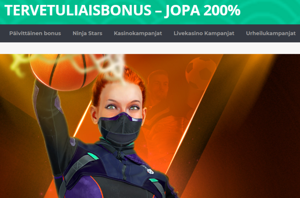 Pikakasinot harvemmin antaa bonuksia mutta poikkeuksia on.. Ninja Casino tarjoaa pelaajille jopa 200%  