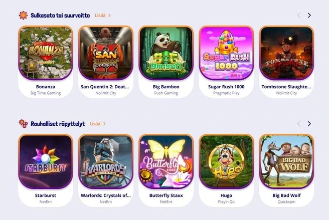 Pelikaani Pelivalikoima