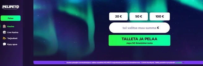 Pelipeto casino etusivu