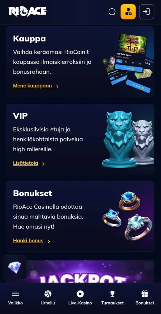 RioAce casino uskollisuusohjelma