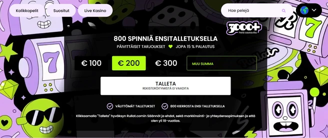 Rullat Casino etusivu