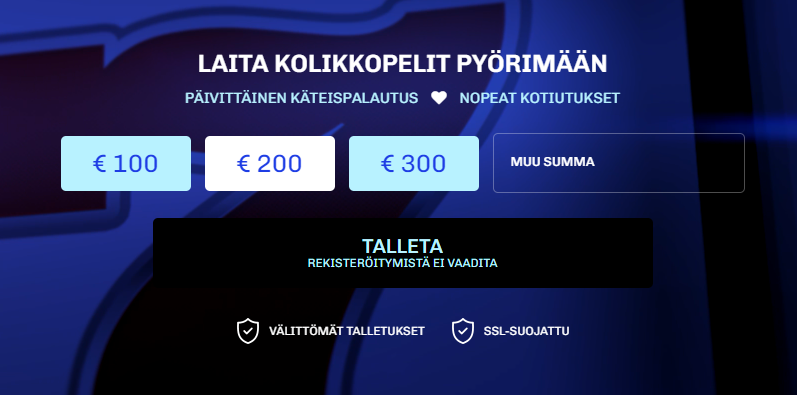 Slotti kasinon cashback bonus