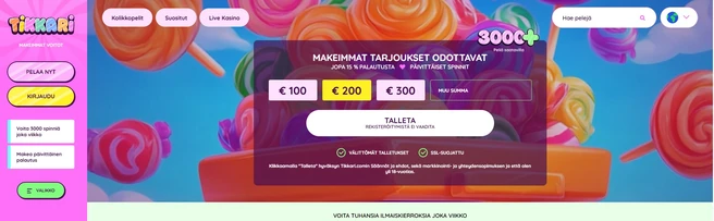 Tikkari Kasino etusivu