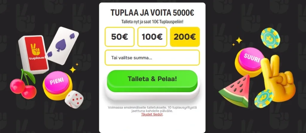 Tuplaus Kasino etusivu