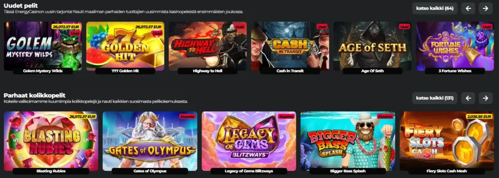 energy casino pelit