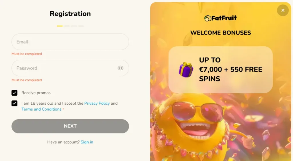 fatfruit casino rekisteröinti