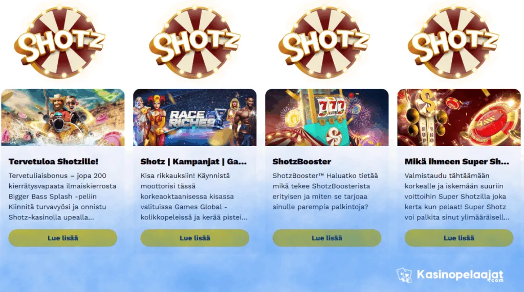 shotz kampanjat kasinopelaajat.com
